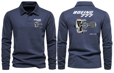 BOEING 777 TRENT700 LONG SLEEVE POLO